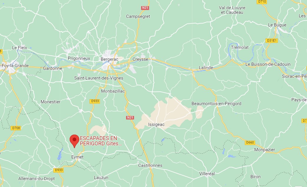 Google map escapades en perigord eymet